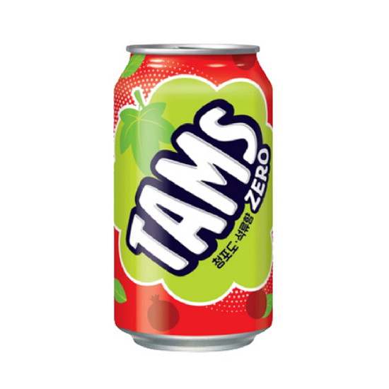 롯데칠성음료 탐스 제로 청포도 석류향 355ml (1개)