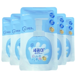온더바디 세꼼마 버블 항균 핸드워시 리필 레몬 200ml (5개)_이미지