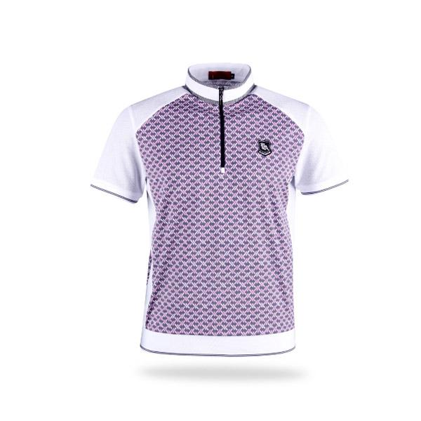 럭스골프 야마구찌 유니크 반팔 반집업 셔츠 YG1M407