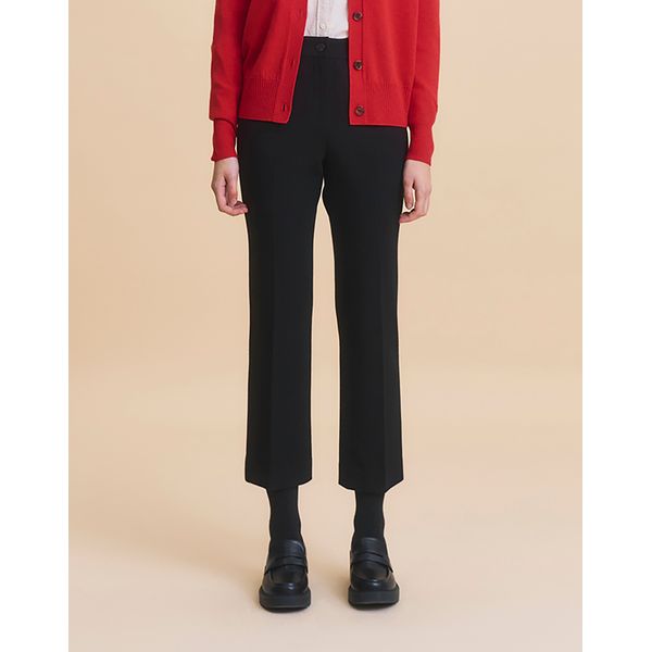 HAZZYS 여성 그레이 지도리체크 기모 슬림핏 팬츠 HSPA3D0C2G2