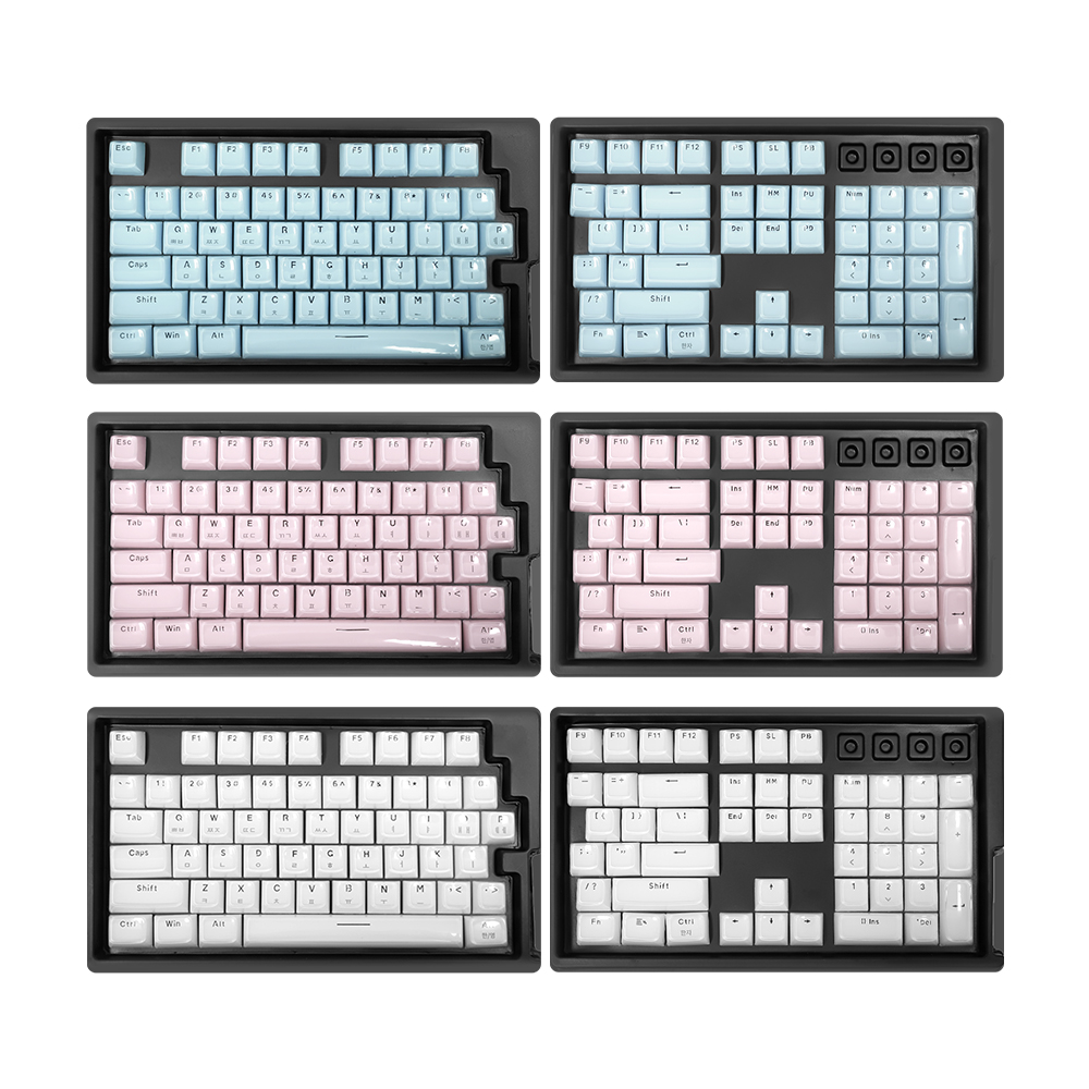 마이크로닉스 클라로 이중사출 크리스탈 클리어 104 키캡 (스카이블루)