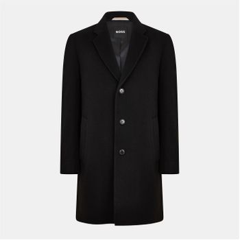 ���� Mens H Hyde C Overcoat 601159 Black 001 149318158