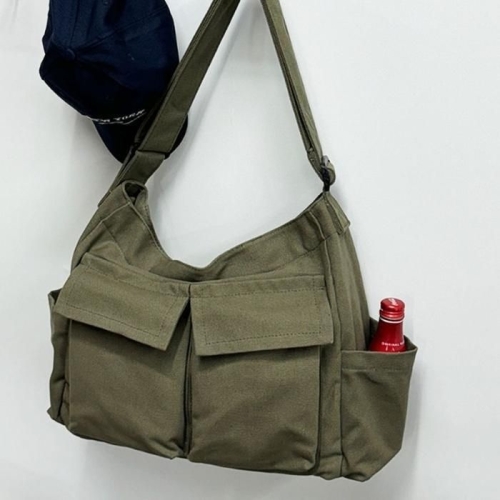라일리 Rly 캔버스 큰가방 메신저백 크로스 여행 가방 카키 41573321