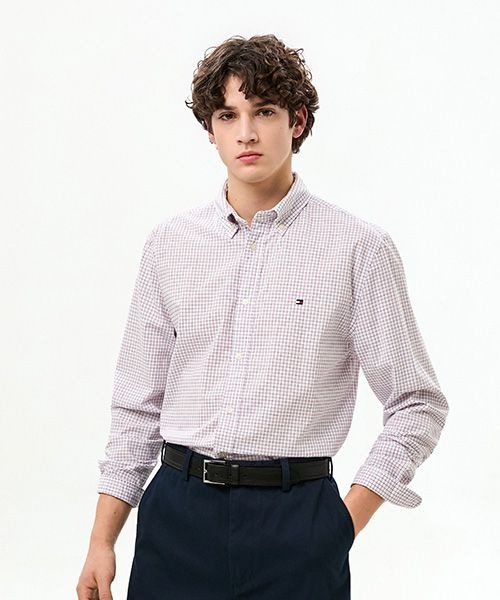TOMMY HILFIGER Regula fit 코어 태터솔 포플린 셔츠 T12G0WSH016MT10QJ 162132