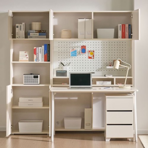 파로마 네오 로꼬 철제 책상 1200책장 600책장 보조서랍장 세트