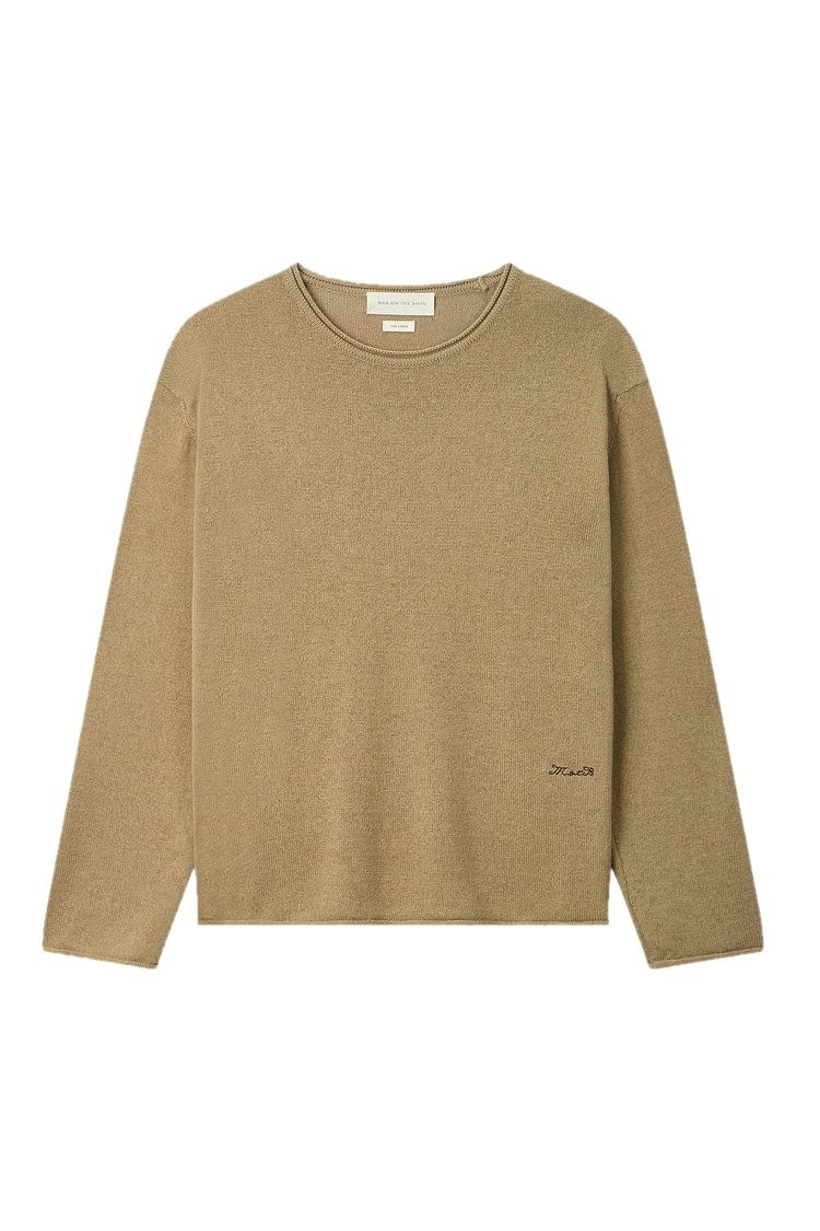 맨온더분 롤드 에지 린넨 블렌드 니트 4716113016_이미지