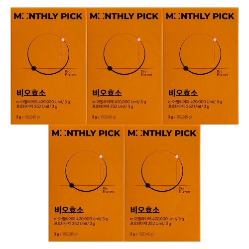 바이트랩 먼슬리픽 비오효소 3g 15포 (5개)_이미지