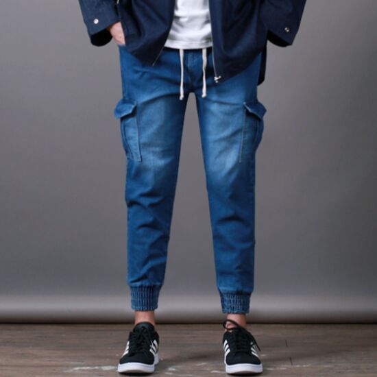 스타일쿡 스댕클럽 스판 워싱 카고조거 데님팬츠 SWA2810