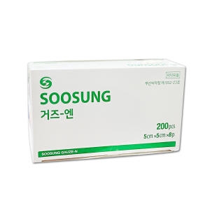 수성 거즈엔 5cmx5cmx8p 200개/1통 의료용 수술 소독 드레싱