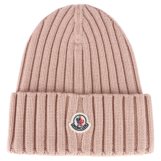 몽클레르 로고 울 비니 3B00037 A9327 (513, 핑크)_이미지