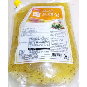 참맛 국산 유자청드레싱소스 2kg 상큼한샐러드소스 양상추