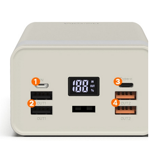 오로라모바일 Re:QM PD 18W 5leave LED 랜턴 보조배터리 QP5000A1 50000mAh_이미지