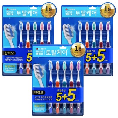 LG생활건강 페리오 슬림터치 흑진주 초극세모 칫솔 (30개)