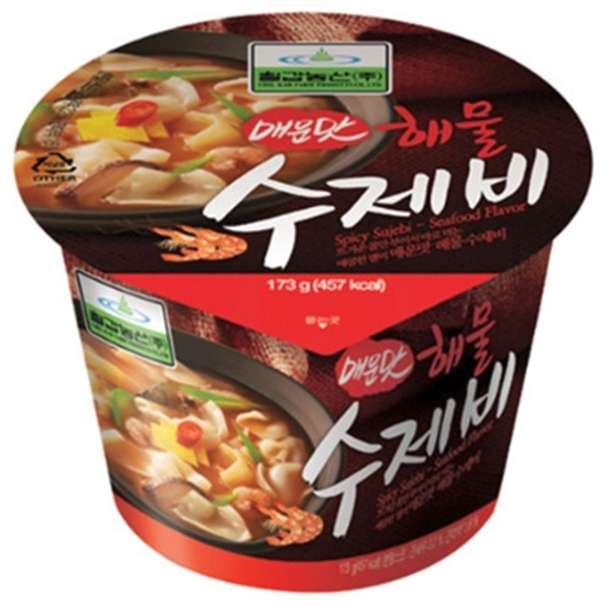 칠갑농산 매운맛 해물 수제비 173g (8개)_이미지