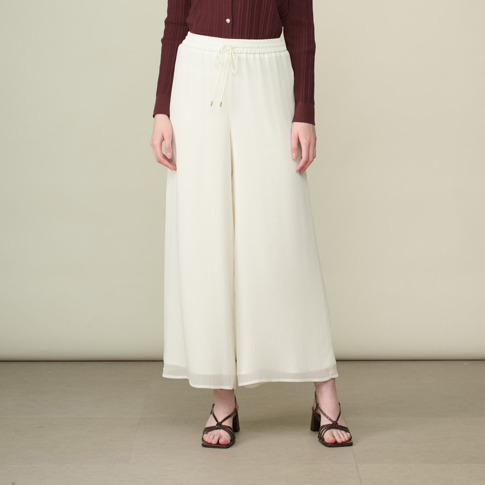  BCBG 밴딩 스트링 플리츠 팬츠 B6F7P310