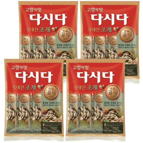 CJ제일제당 다시다 명품골드 국내산 조개 96g (8g x 12개)