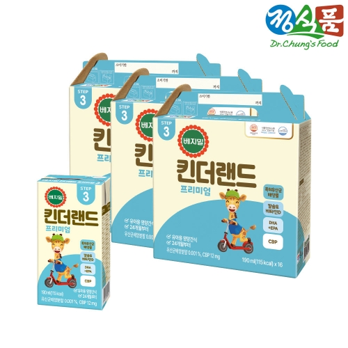 정식품 베지밀 킨더랜드 프리미엄 3단계 190ml (48개)