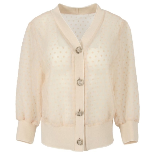 DECO 오픈형 도트 블라우스-DCBAC3711W_이미지