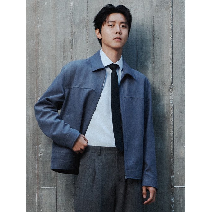 지오지아 패플 남성 스웨이드 트러커 점퍼_ABG4JJ1101BL 블루_이미지