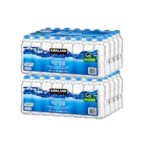  커클랜드 시그니처 먹는샘물 무라벨 500ml [80개]