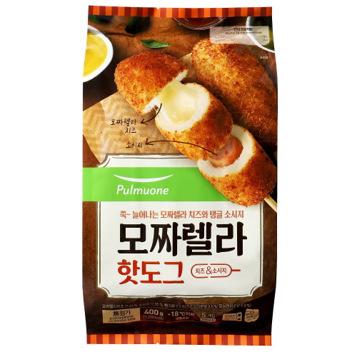 모짜렐라 핫도그 치즈&소시지 5개입 400g