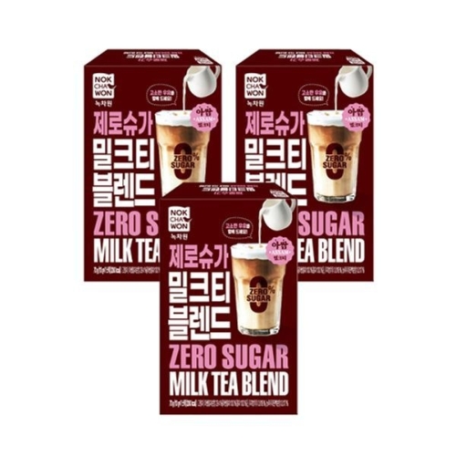 녹차원 제로슈가 밀크티 블렌드 7개입 (3개)_이미지