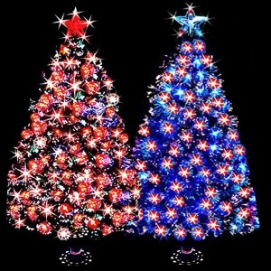 [불명] LED 광섬유 크리스마스 트리 무지개스타