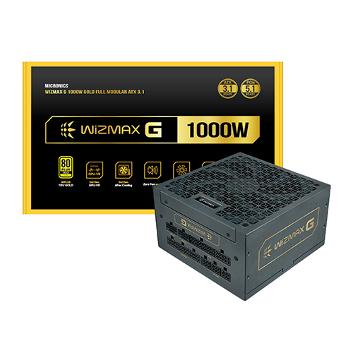 마이크로닉스 WIZMAX G-1000W 80PLUS골드 ATX3.1이미지입니다. 누르면 해당 게시물로 새창이동합니다.