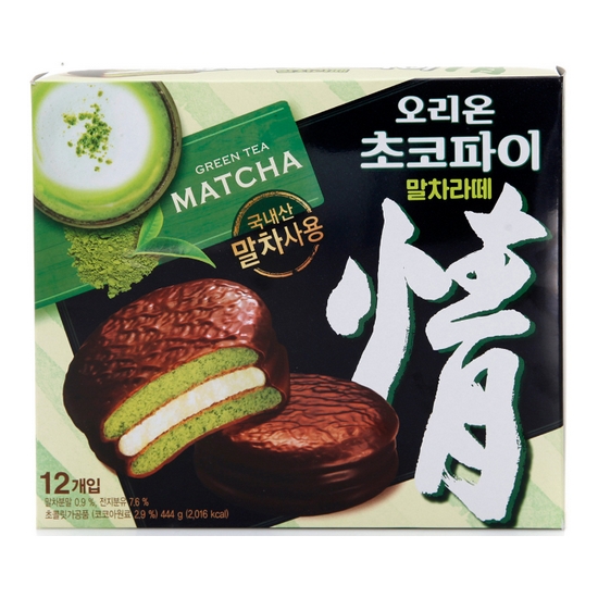 오리온 초코파이 말차라떼 12개입 444g (1개)_이미지