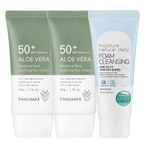 과일나라 알로에베라 모이스처 리얼 수딩 선크림 50ml (2개)_이미지
