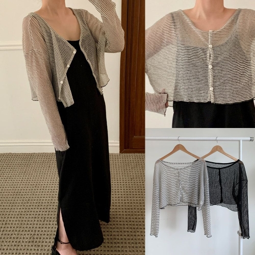 아이우먼 위쉬몰 MO 타이니단가라크롭가디건 U876H507 빅사이즈_이미지