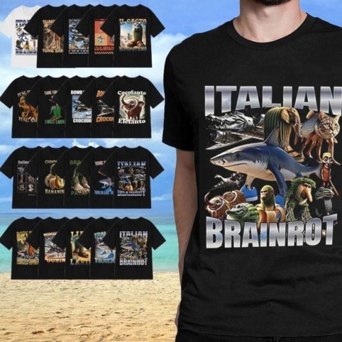 감성 남녀공용 이탈리아 브레인롯 티셔츠 롱티셔츠 WFIO6ZJ