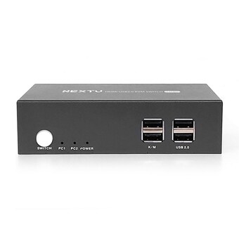 이지넷유비쿼터스 NEXTU NEXT-7702<b>KVM</b>-4KDUAL 2:1 USB 2.0 <b>KVM</b> <b>스위치</b>
