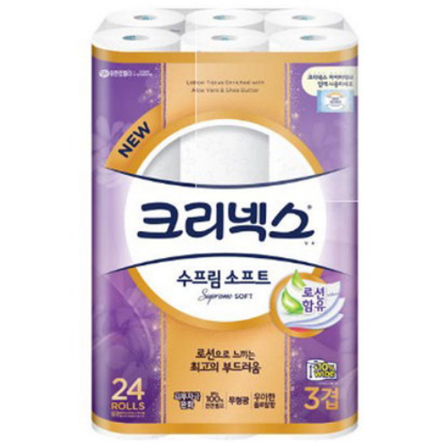 크리넥스 수프림 소프트 30m (24롤) (2팩)_이미지