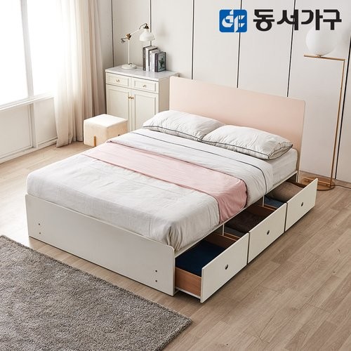 동서가구 루젠 900 컬러헤드 3서랍 수납침대 SS