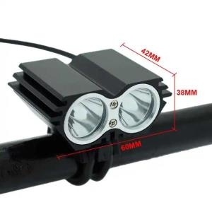 헤드 LED 자전거 라이트 MTB 램프 5000LM 2 x XM-L T6 4 가지 사이클링 프론트 8.4V 18650 배터리 팩 충_이미지