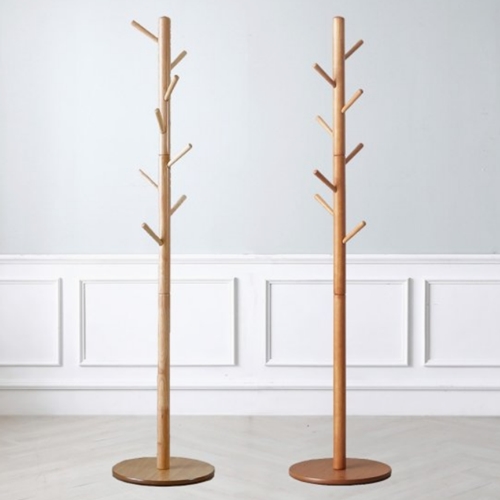 뉴플러스퍼니처 하이목스 원목 원형받침 스탠드 옷걸이 (39cm)