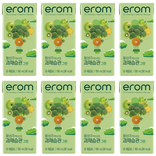 이롬 황성주 과채습관 그린 190ml 16팩 야채 과채 과일 주스