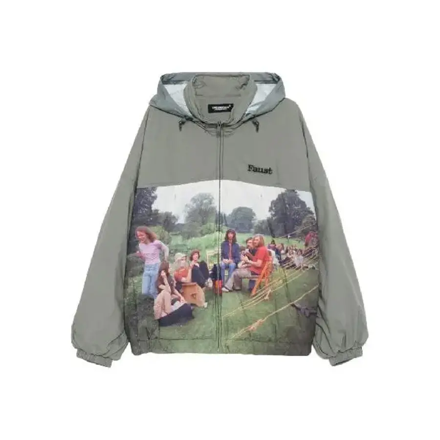 더커버 언 그래픽 프린트 재킷 UC2E42081GRAY T