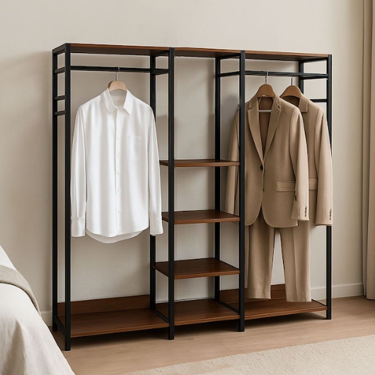 가구느낌 캠드레스룸 행거 스탠드 옷장 시스템 철제 1200_이미지