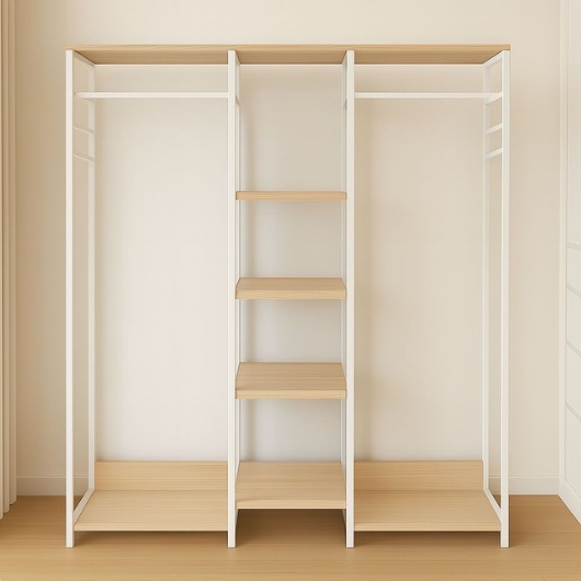 가구느낌 캠드레스룸 행거 스탠드 옷장 시스템 철제 1200_이미지