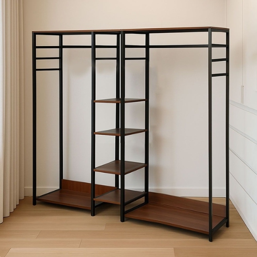 가구느낌 캠드레스룸 행거 스탠드 옷장 시스템 철제 1200_이미지