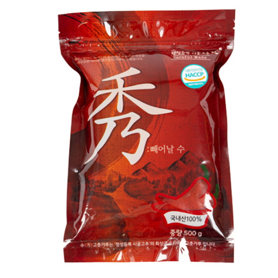 24년 햇고추가루 중간굵기 보통매운맛 500g