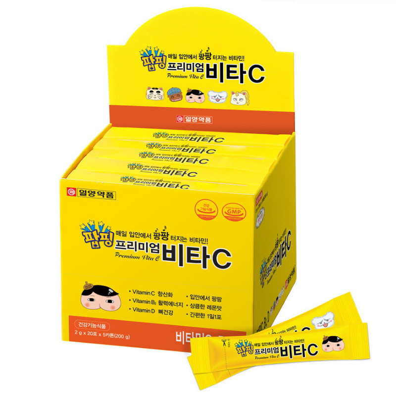 일양약품 팝핑 프리미엄 비타C 100포 (1개)
