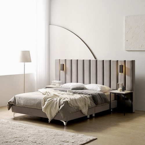 베디스 블라썸 호텔 침대 LK+LED협탁 2개 (매트별도)_이미지