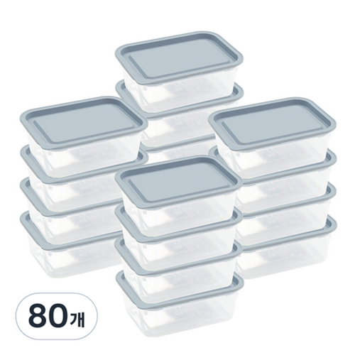 가쯔 심플쿡 냉동밥 사각 전자렌지용기 600ml (80개)