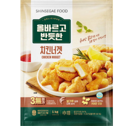 신세계푸드 올바르고 반듯한 치킨너겟 1kg