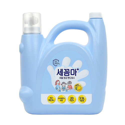 LG생활건강 온더바디 세균아 꼼짝마 핸드워시 레몬향 3500ml (1개)