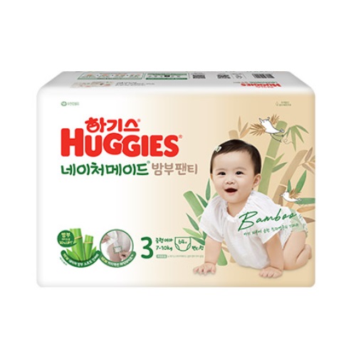 하기스 2024 네이처메이드 밤부 팬티형 3단계-여아용 (384매)_이미지