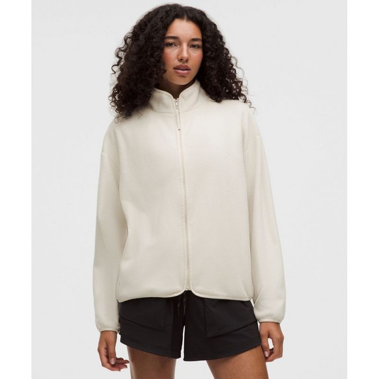 룰루레몬 텀블드 플리스 풀집 재킷 LTIV LW3JD1S-033454 Light Ivory L_이미지